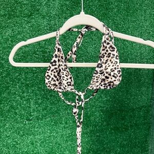 SKIMS Animal Print Bikini Top